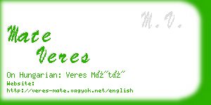 mate veres business card